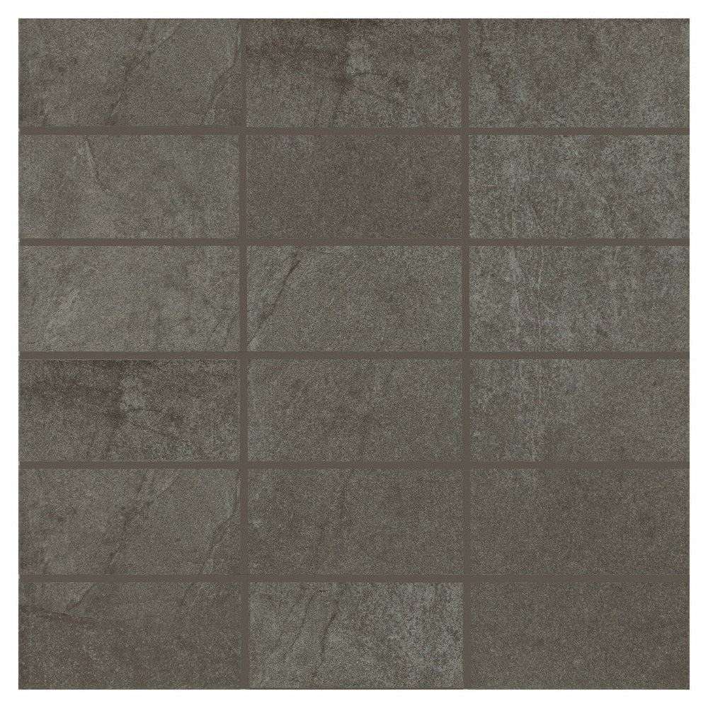 Daltile-Prime-12-x-12-Matte-Ceramic-2x4-Straight-Joint-Mosaic-Charcoal