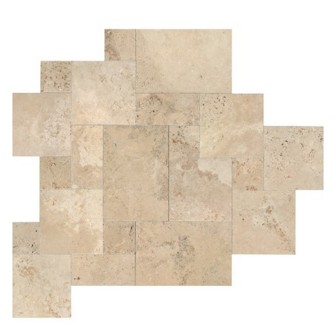 Daltile Travertine 16" x 16" Brushed Versailles Random Pattern