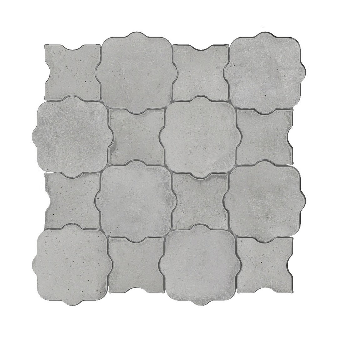 Bati Orient 12" x 12" Interlocking Concrete Multi Star Mix Mosaic