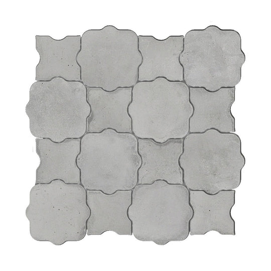 Bati Orient 12" x 12" Interlocking Concrete Multi Star Mix Mosaic