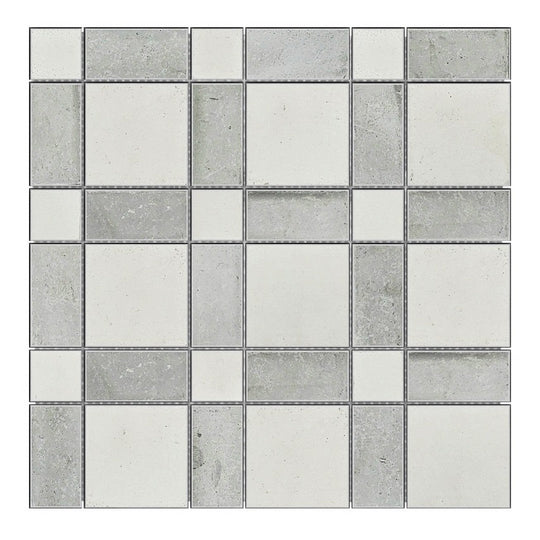Bati Orient 12" x 12" Concrete Square Mix Mosaic
