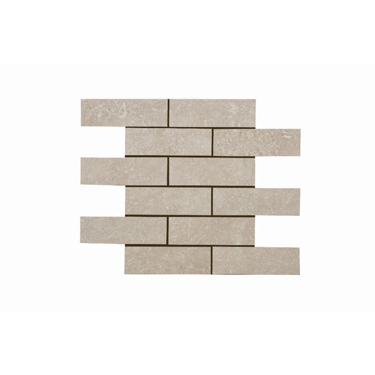 Crossville 12" x 15" Beljn Unpolished Porcelain 2x6" Brick Mosaic