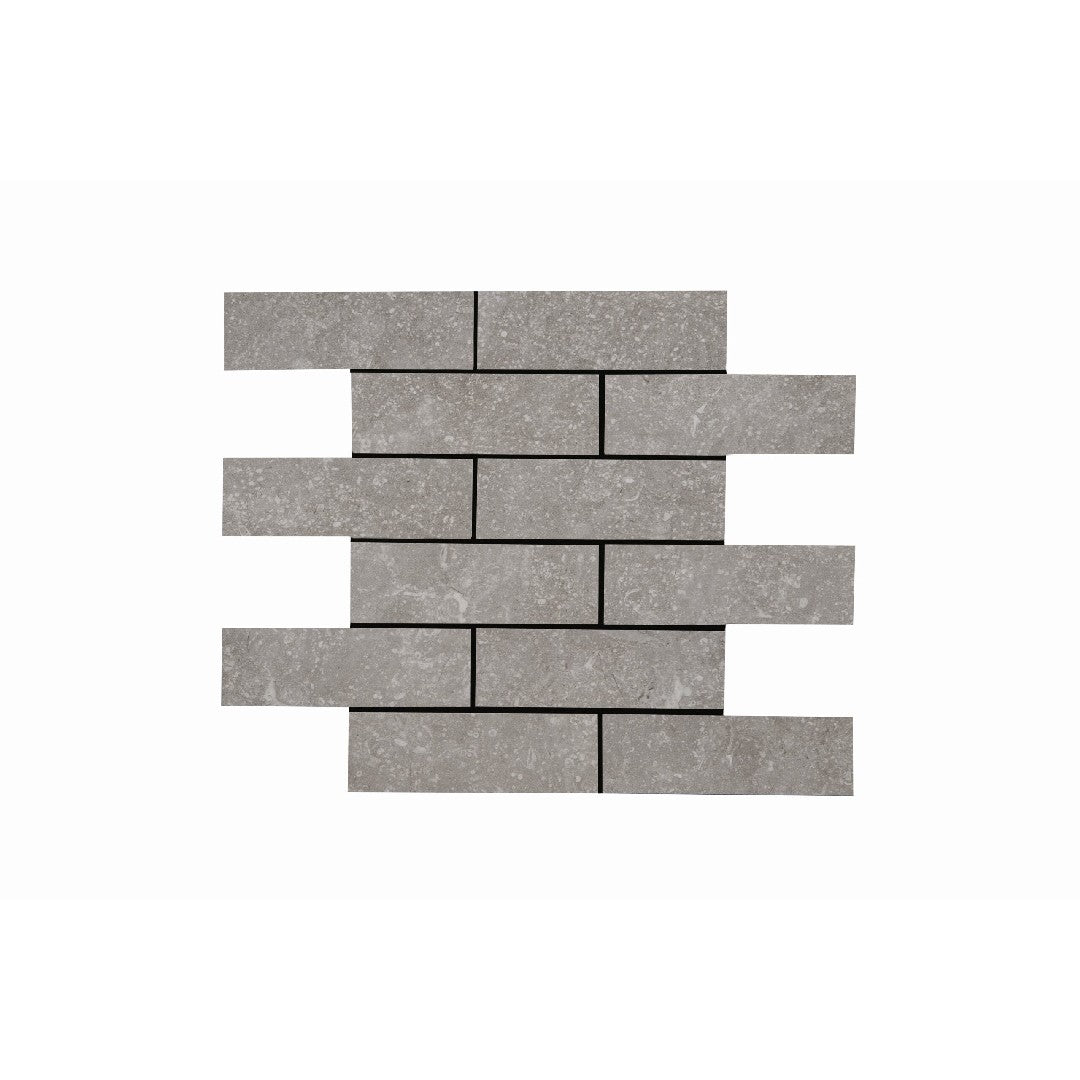 Crossville 12" x 15" Beljn Unpolished Porcelain 2x6" Brick Mosaic