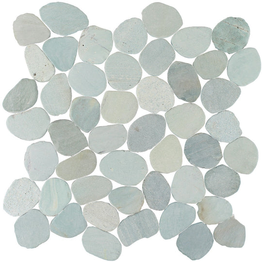 Tesoro 11.75" x 11.75" Beachstones Interlocking Sliced Natural Stone Mosaic