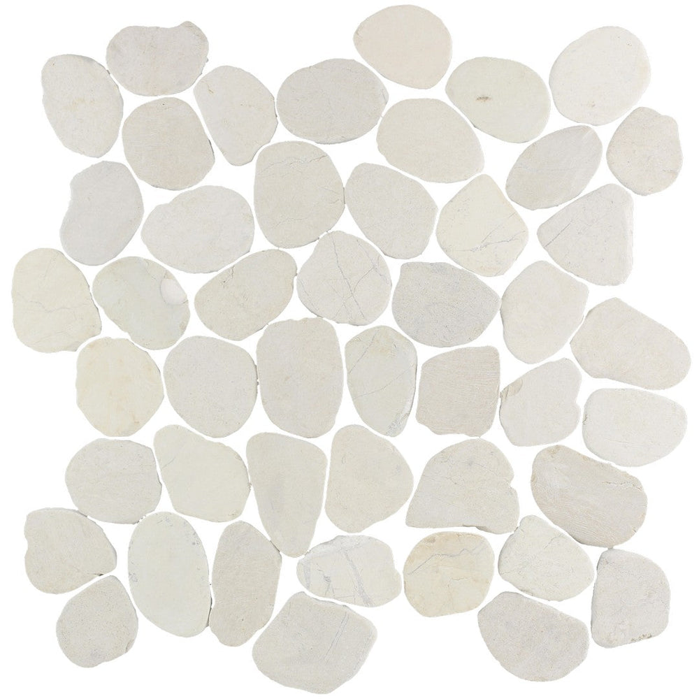 Tesoro 11.75" x 11.75" Beachstones Interlocking Sliced Natural Stone Mosaic