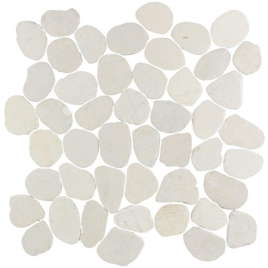 Tesoro 11.75" x 11.75" Beachstones Interlocking Sliced Natural Stone Mosaic