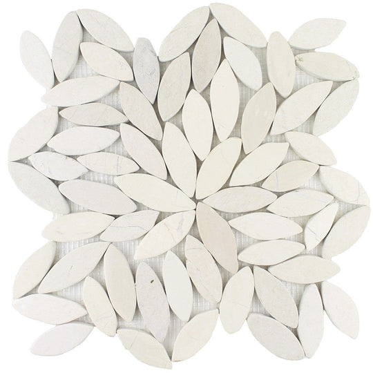 Tesoro 11.75" x 11.75" Ocean Stones Natural Stone Sliced Flower Mosaic