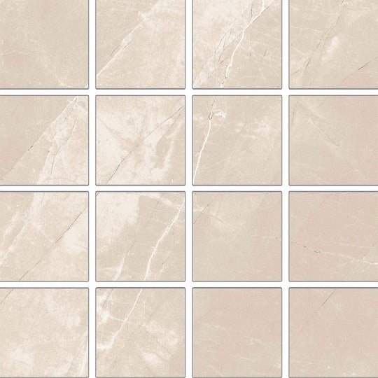Tesoro 12" x 12" Classic Marble Rectified Polished Pocelain 3" Mosaic