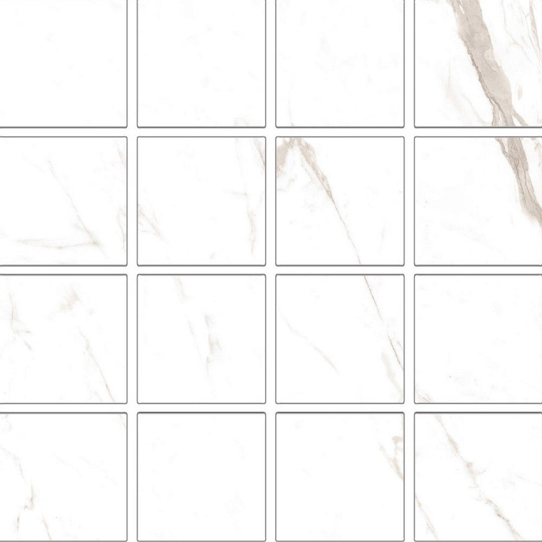 Tesoro 12" x 12" Classic Marble Rectified Polished Pocelain 3" Mosaic