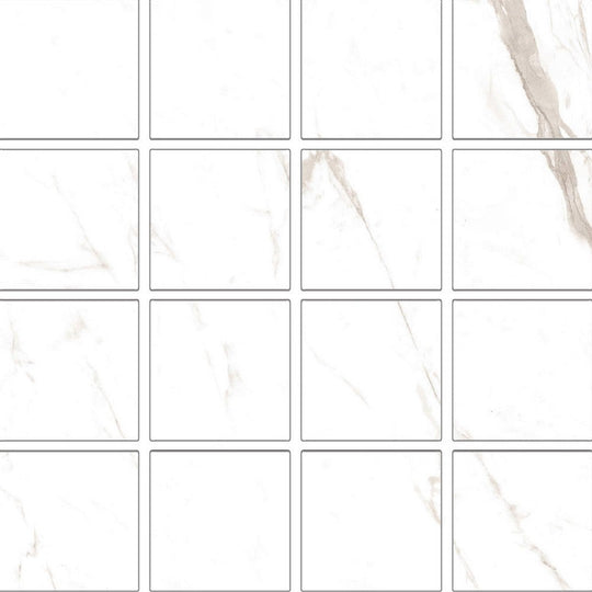 Tesoro 12" x 12" Classic Marble Rectified Polished Pocelain 3" Mosaic