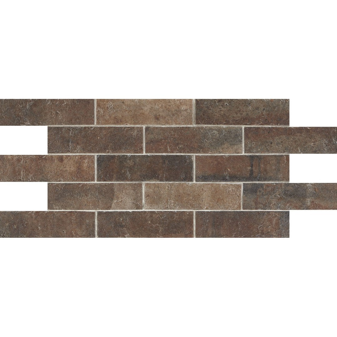 Daltile Brickwork 2" x 8" Distressed Matte Porcelain Paver Floor Tile