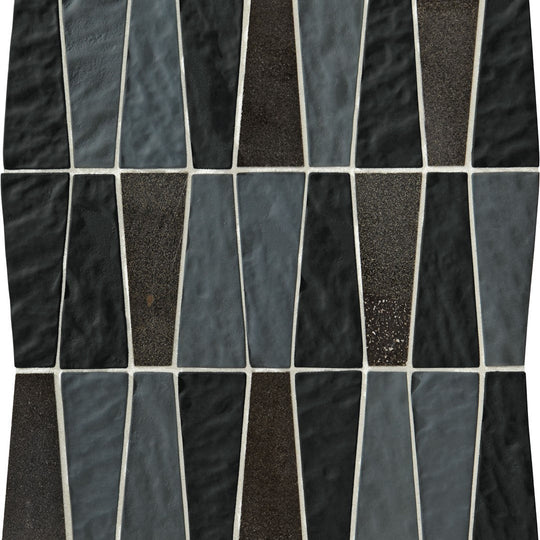 Daltile-Regal-Pendant-11-x-12-Satin-Glass-1.5x4-Trapezoid-Mosaic-Pharaoh-Onyx