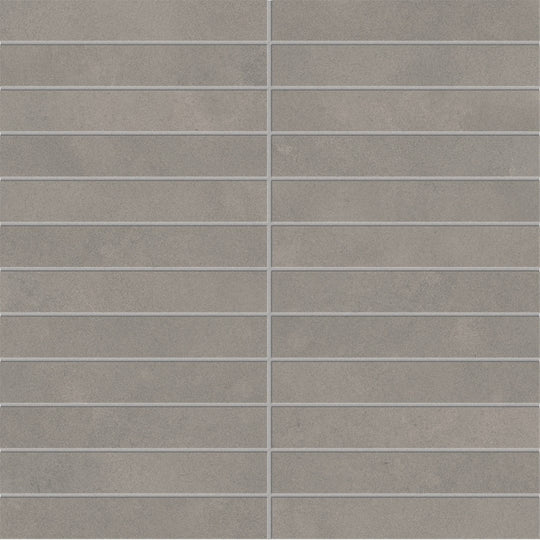 Emser Tile 12" x 12" Agio Rectified Matte 1x6" Stack Porcelain Mosaic