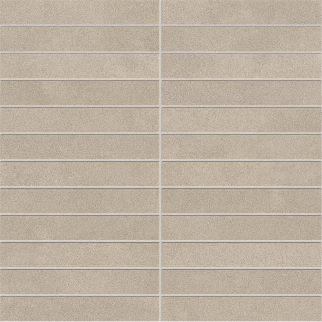 Emser Tile 12" x 12" Agio Rectified Matte 1x6" Stack Porcelain Mosaic