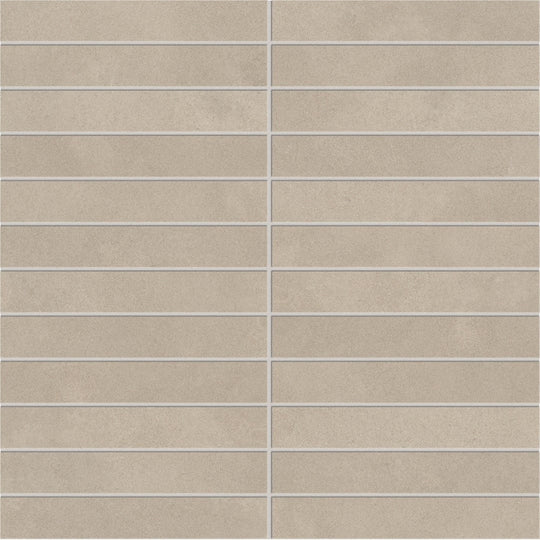 Emser Tile 12" x 12" Agio Rectified Matte 1x6" Stack Porcelain Mosaic