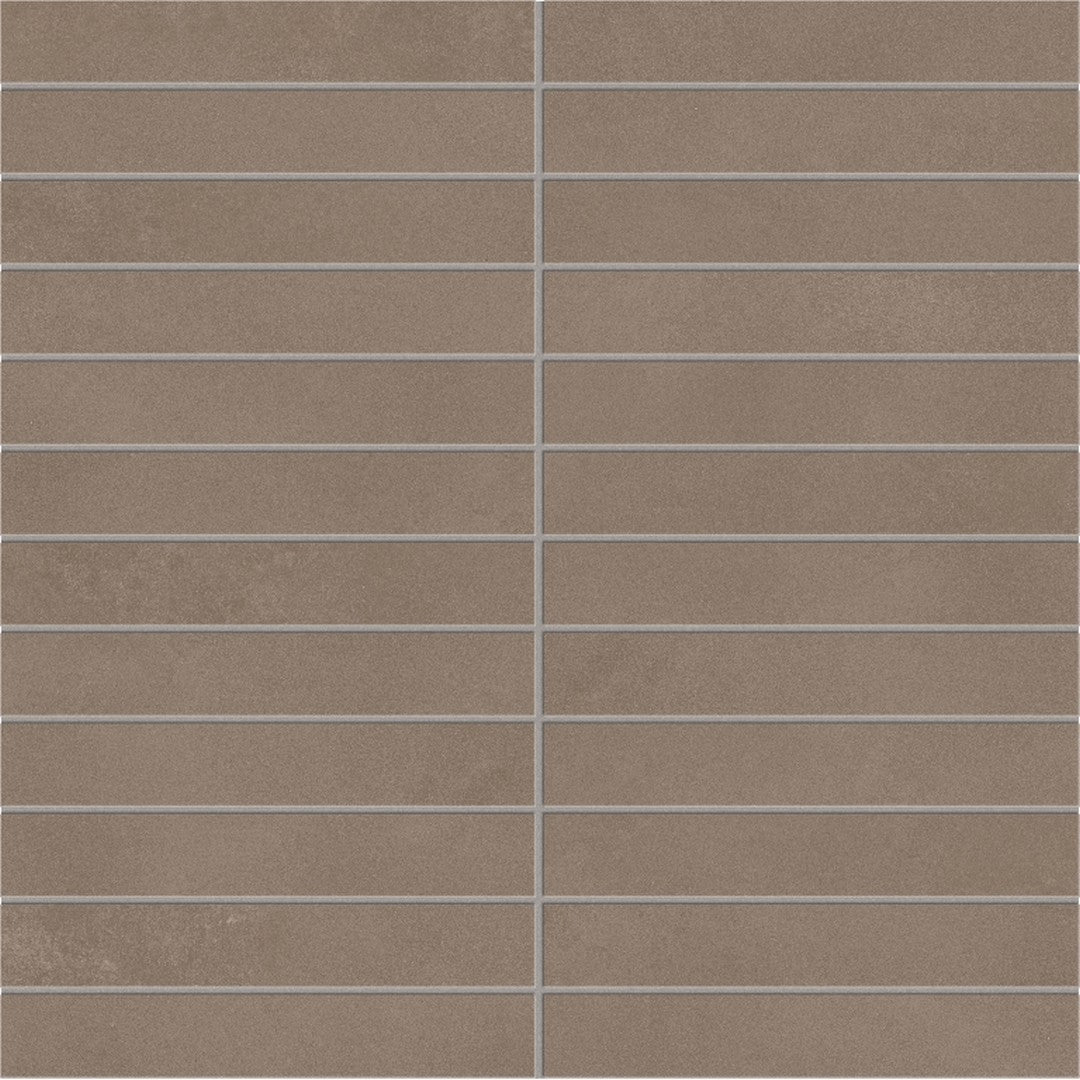 Emser Tile 12" x 12" Agio Rectified Matte 1x6" Stack Porcelain Mosaic