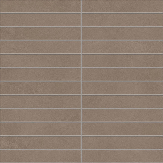 Emser Tile 12" x 12" Agio Rectified Matte 1x6" Stack Porcelain Mosaic