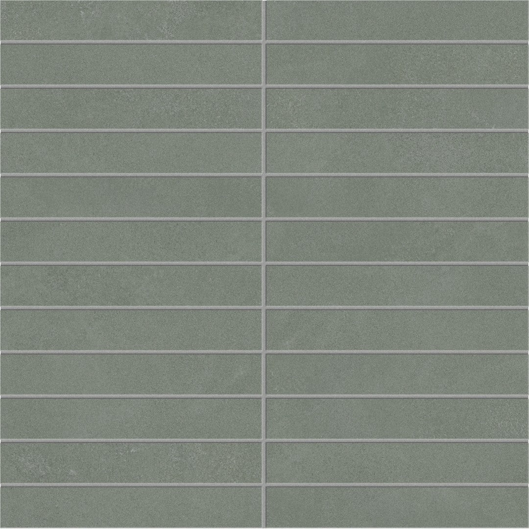 Emser Tile 12" x 12" Agio Rectified Matte 1x6" Stack Porcelain Mosaic