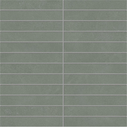 Emser Tile 12" x 12" Agio Rectified Matte 1x6" Stack Porcelain Mosaic