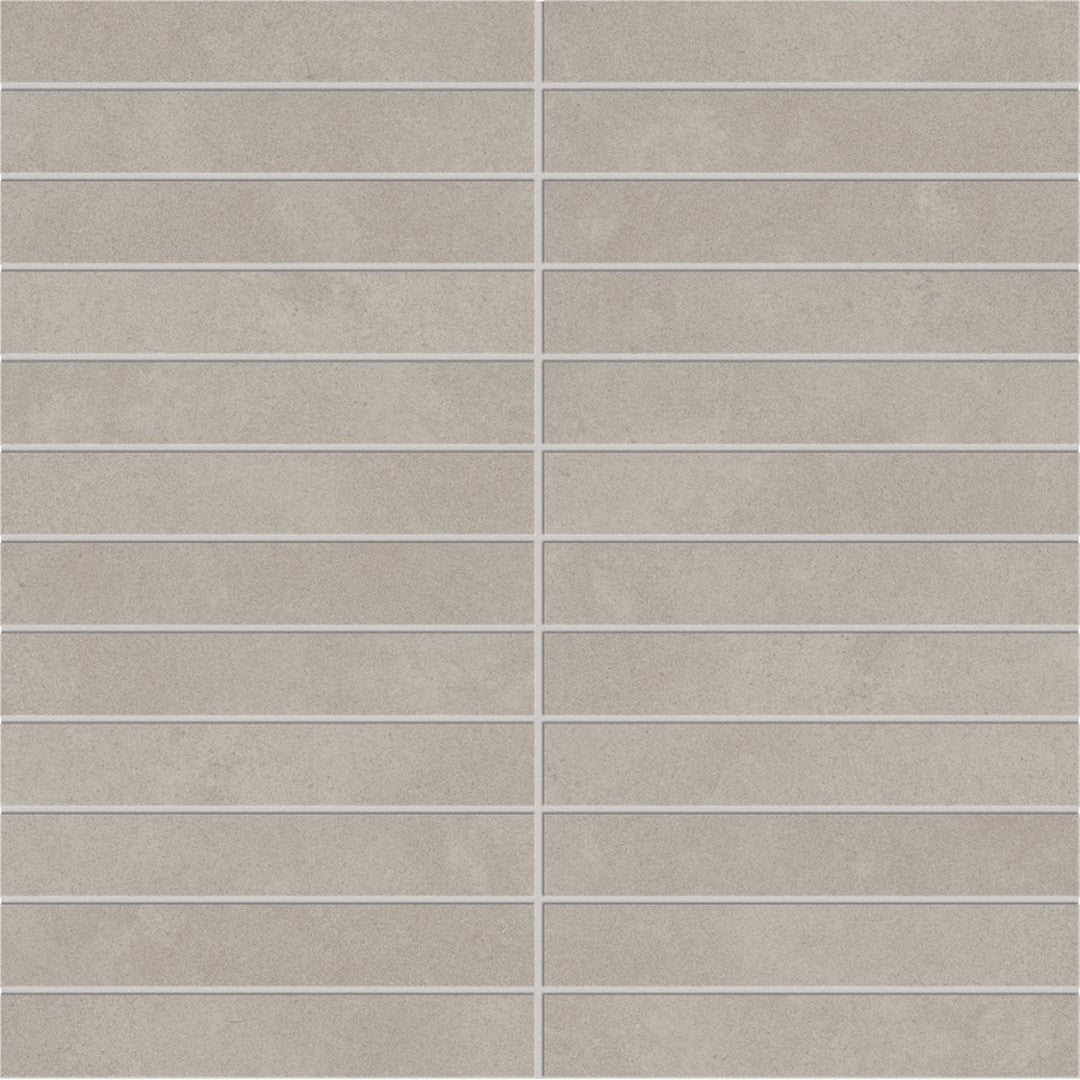 Emser Tile 12" x 12" Agio Rectified Matte 1x6" Stack Porcelain Mosaic