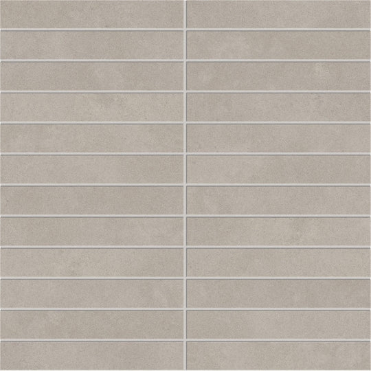 Emser Tile 12" x 12" Agio Rectified Matte 1x6" Stack Porcelain Mosaic