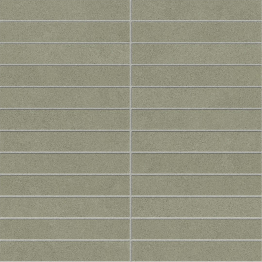 Emser Tile 12" x 12" Agio Rectified Matte 1x6" Stack Porcelain Mosaic