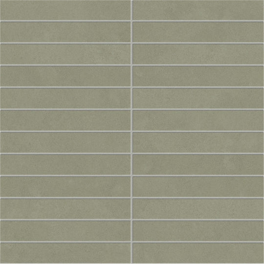 Emser Tile 12" x 12" Agio Rectified Matte 1x6" Stack Porcelain Mosaic