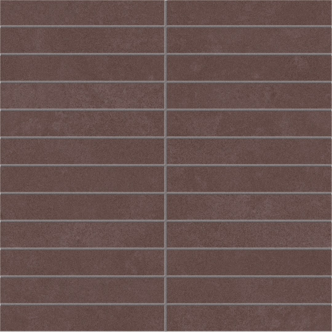 Emser Tile 12" x 12" Agio Rectified Matte 1x6" Stack Porcelain Mosaic