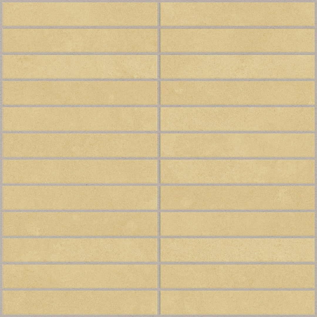 Emser-Agio-12-x-12-Rectified-Matte-1x6-Stack-Porcelain-Mosaic-Senape