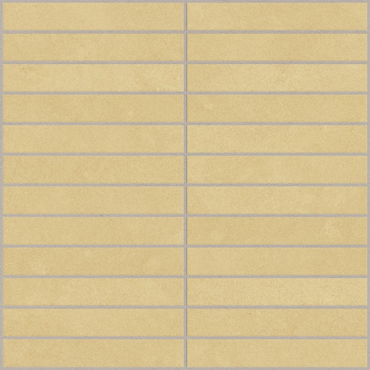 Emser-Agio-12-x-12-Rectified-Matte-1x6-Stack-Porcelain-Mosaic-Senape