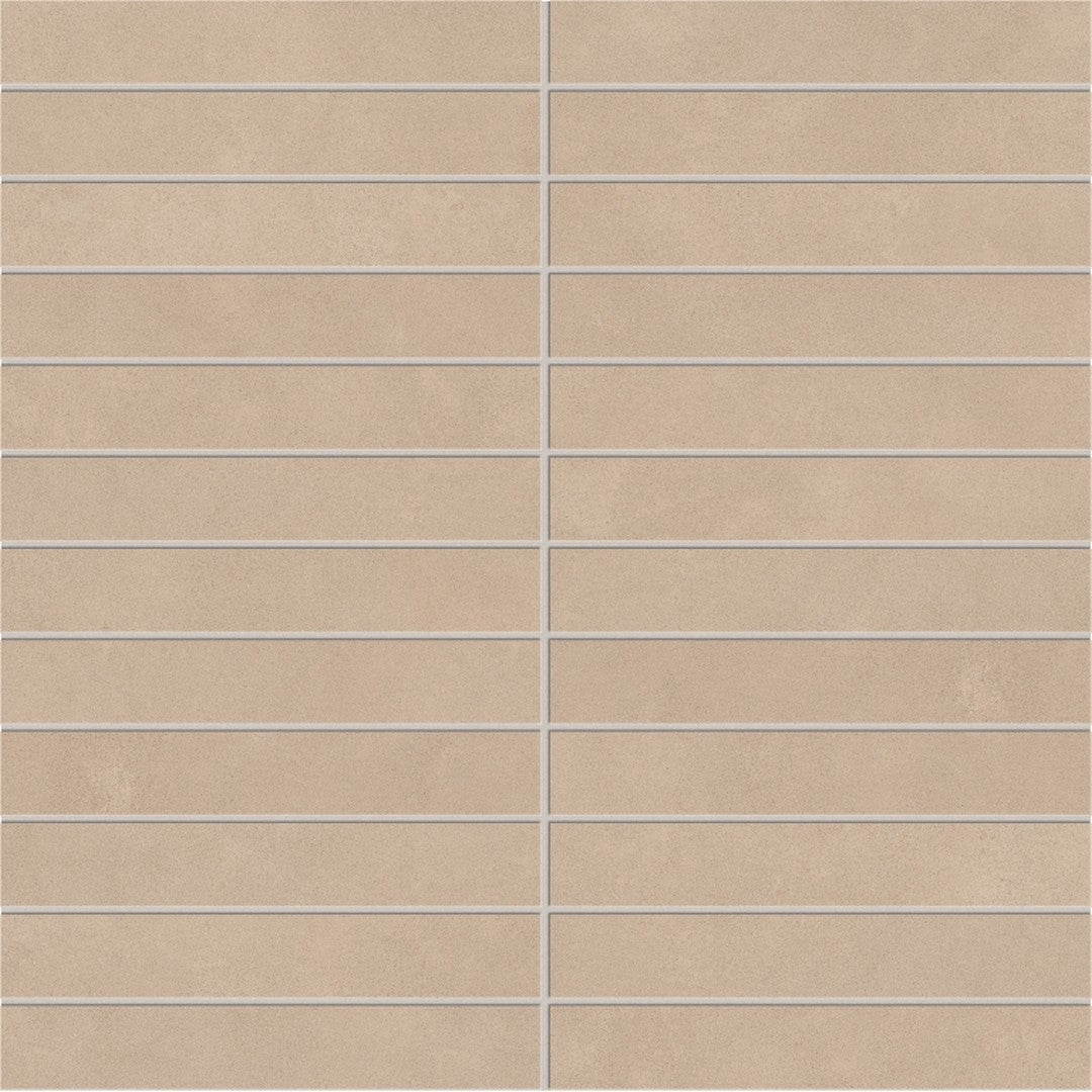 Emser Tile 12" x 12" Agio Rectified Matte 1x6" Stack Porcelain Mosaic