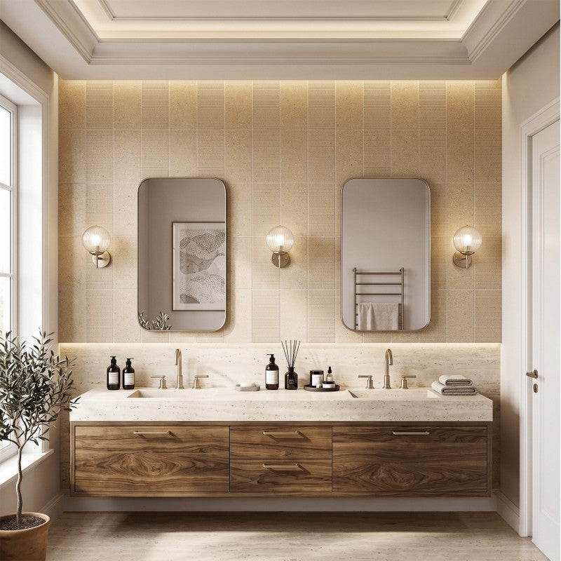 Emser-12-x-12-Milzetti-Rectified-Textured-6x12-Stacked-Porcelain-Mosaic-Groove-Amber