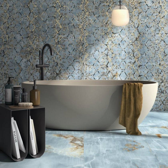 Emser-47-x-109-Zambia-Rectified-Glossy-Deco-Thin-Porcelain-Tile-Python