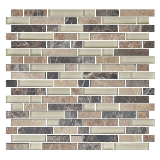 American Olean Color Appeal Glossy 12" x 12" Glass & Stone Mosaic