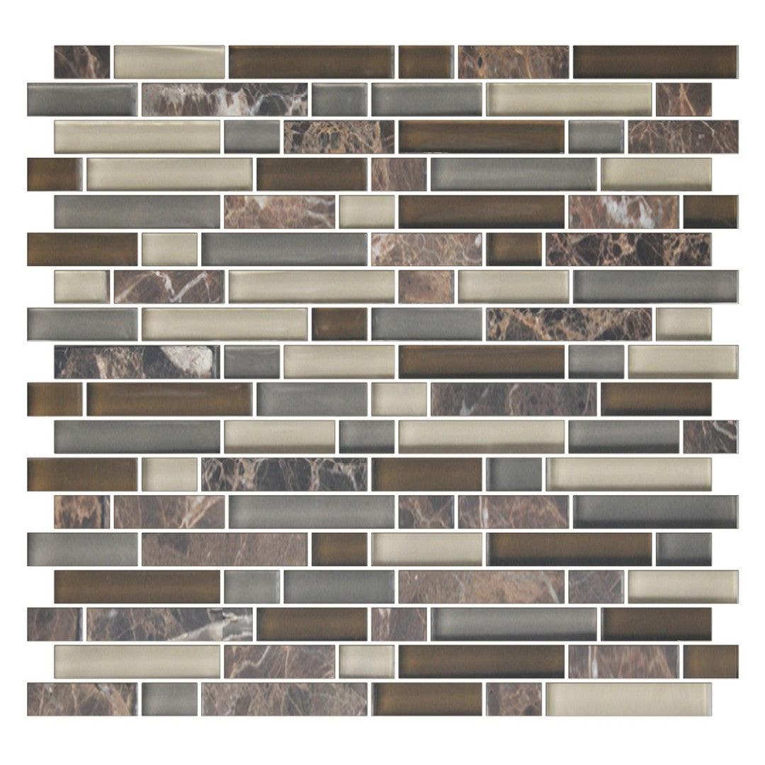 American Olean Color Appeal Glossy 12" x 12" Glass & Stone Mosaic