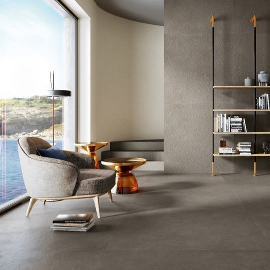 Emser-Claytone-47-x-47-Rectified-Matte-Groove-Porcelain-Tile-Gray