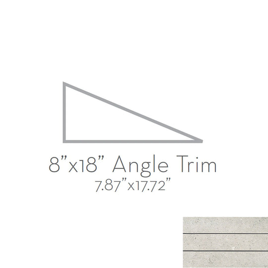 Emser Radiant 8" x 18" Matte Porcelain Angle Trim