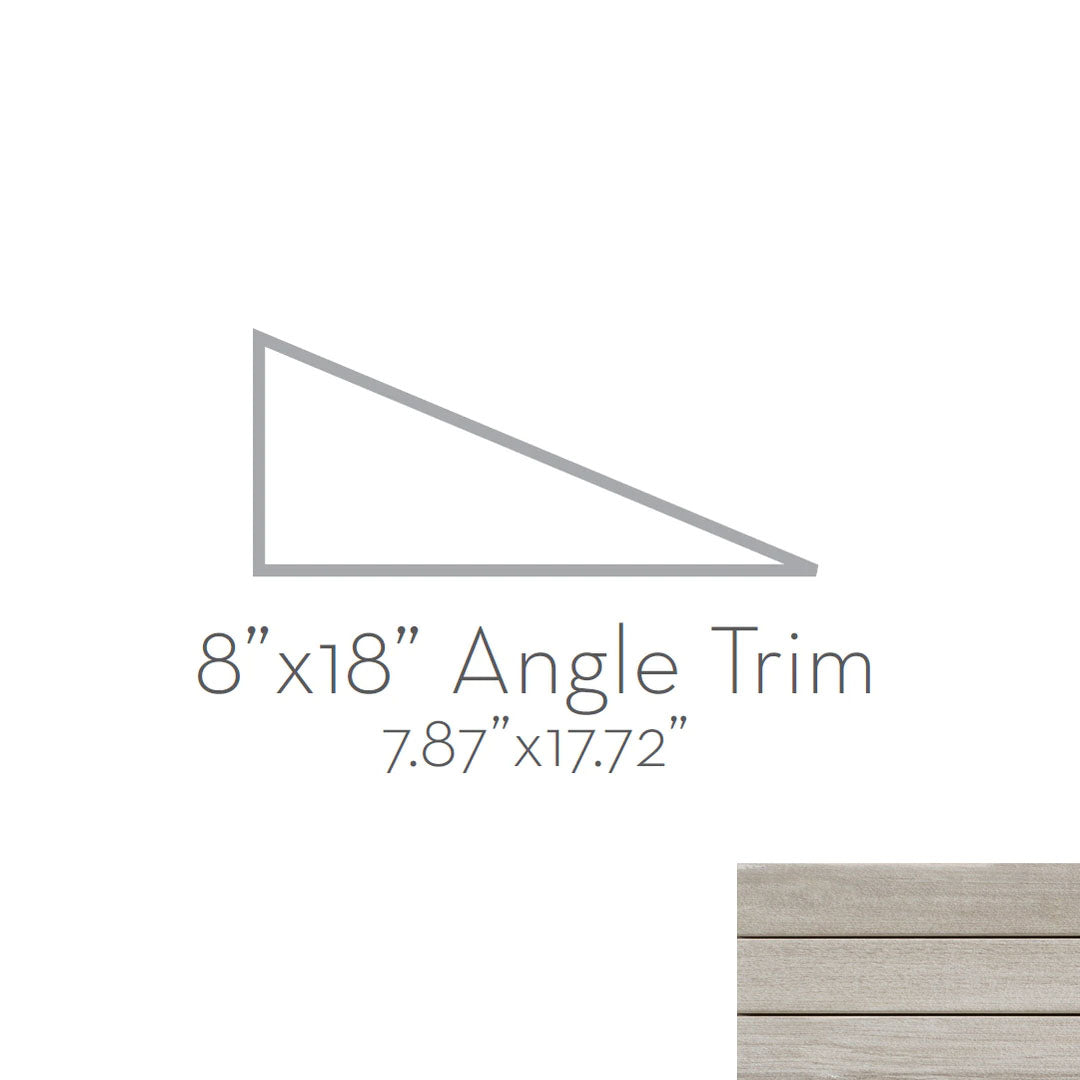 Emser Radiant 8" x 18" Matte Porcelain Angle Trim