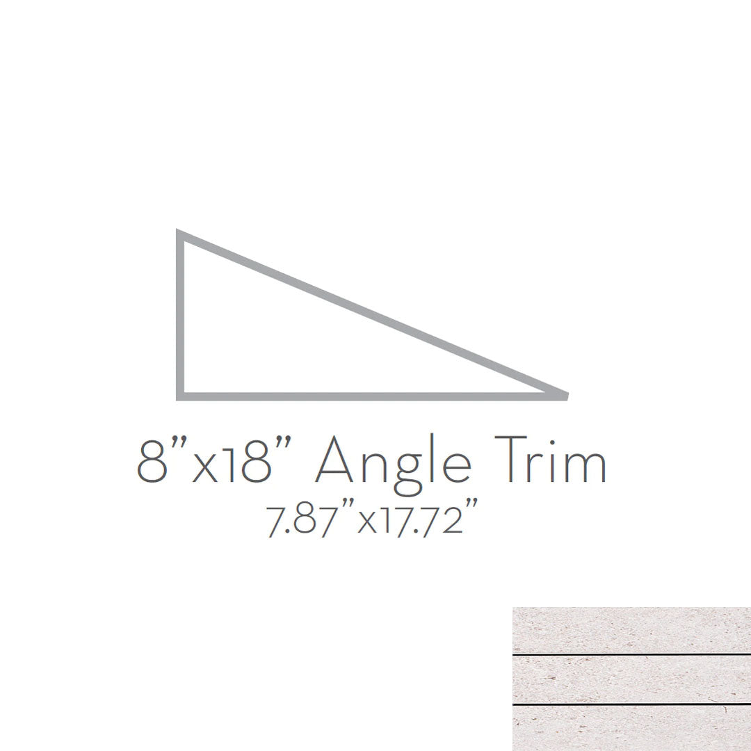 Emser Radiant 8" x 18" Matte Porcelain Angle Trim