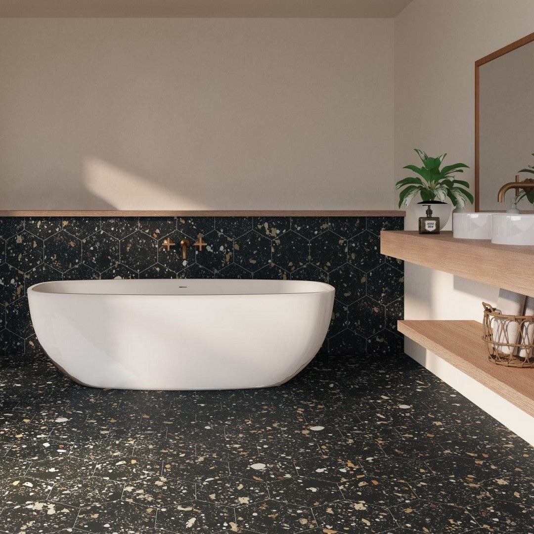 Emser-10-x-11-Tatsu-Satin-Hexagon-Porcelain-Wall-Tile-Noir