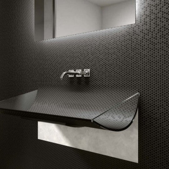 Emser-11-x-12-Revify-Matte-Resin-Natural-Stone-Hexagon-Mosaic-Nero