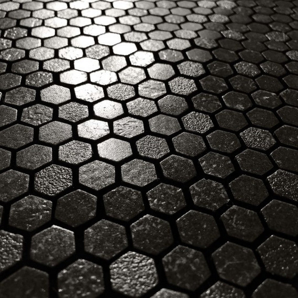 Emser-11-x-12-Revify-Matte-Resin-Natural-Stone-Hexagon-Mosaic-Nero