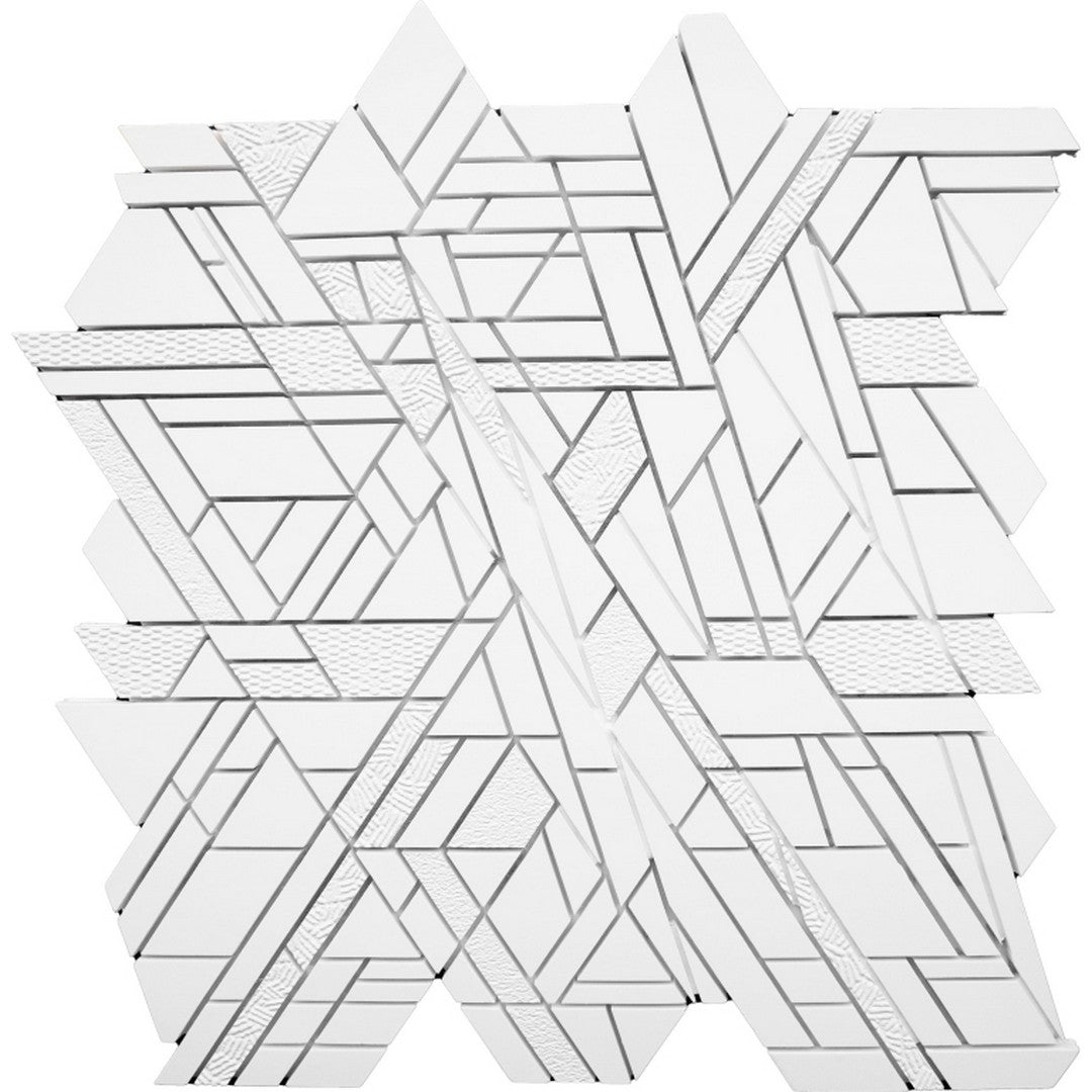Emser 10" x 11" Revify Matte Resin & Natural Stone Edge Mosaic