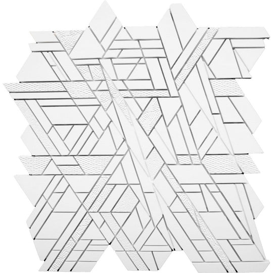 Emser 10" x 11" Revify Matte Resin & Natural Stone Edge Mosaic