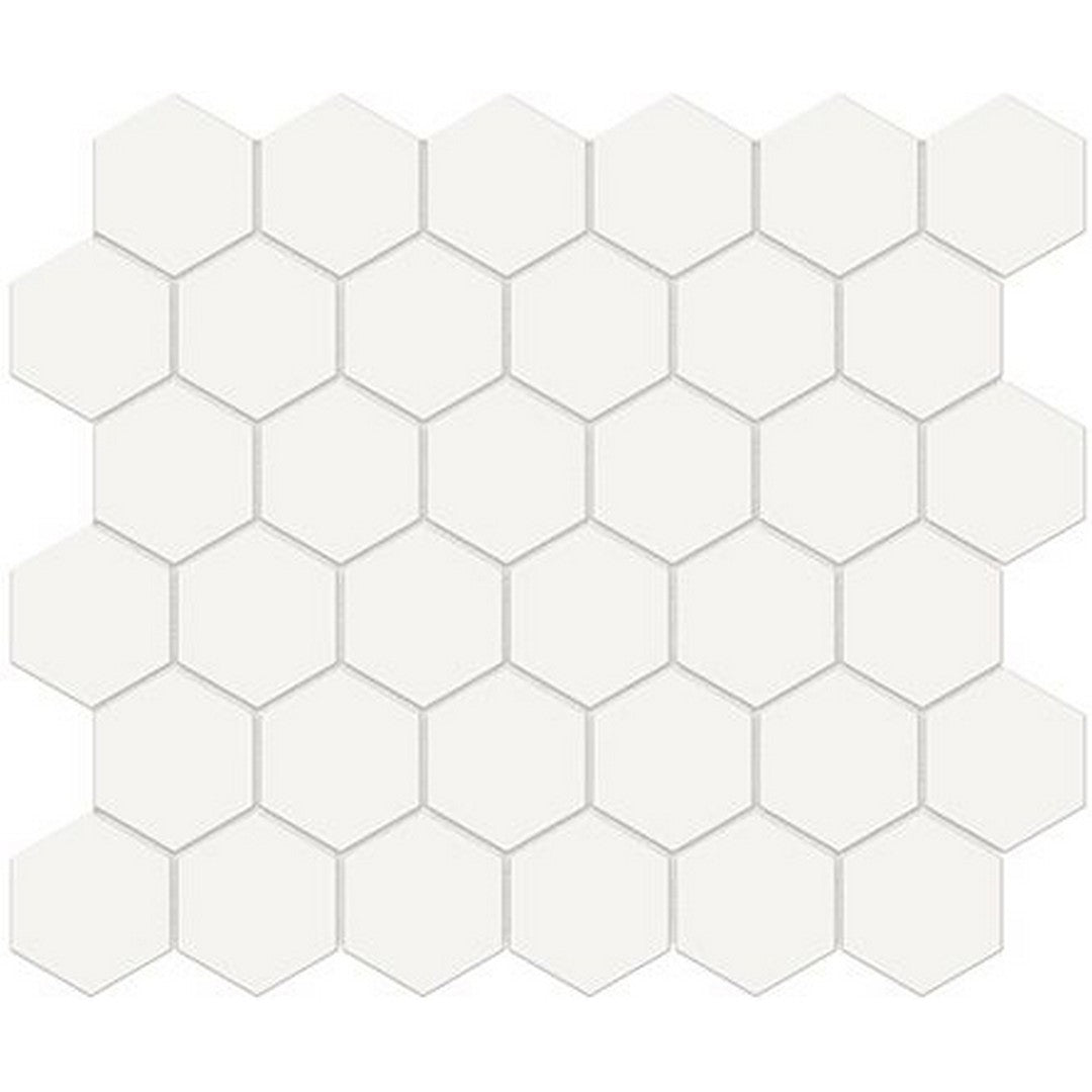 Florida-Tile-Soho-11-x-13-Hexagon-2-Matte-Porcelain-Mosaic-Canvas-White