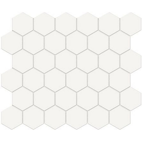 Florida-Tile-Soho-11-x-13-Hexagon-2-Matte-Porcelain-Mosaic-Canvas-White