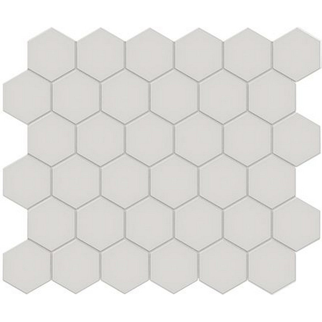 Florida-Tile-Soho-11-x-13-Hexagon-2-Matte-Porcelain-Mosaic-Halo-Grey
