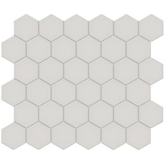 Florida-Tile-Soho-11-x-13-Hexagon-2-Matte-Porcelain-Mosaic-Halo-Grey