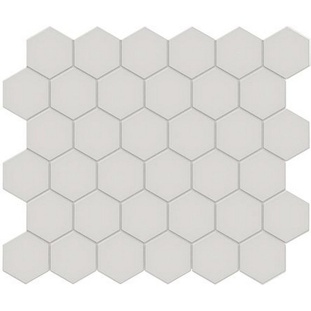 Florida-Tile-Soho-11-x-13-Hexagon-2-Matte-Unglazed-Porcelain-Mosaic-Halo-Grey