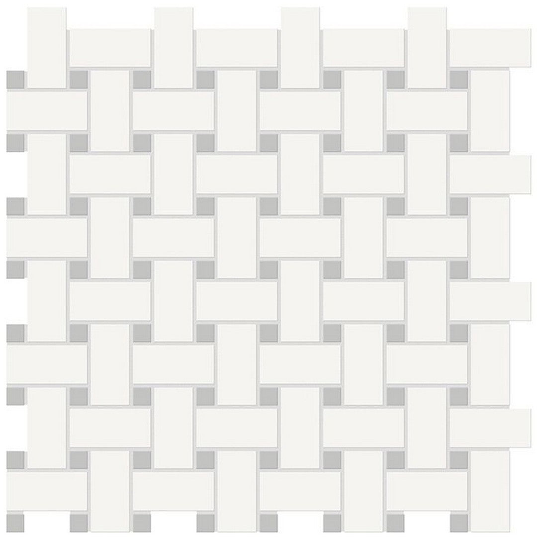 Florida-Tile-Soho-12-x-12-Basketweave-Matte-Porcelain-Mosaic-Canvas-White-|-Loft-Grey